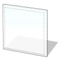 Glas onder de open haard 1000x1000x8 mm vierhoekig