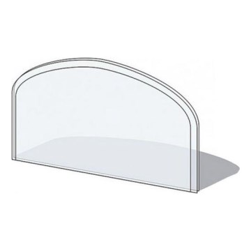 Glas onder de open haard 1000x550x6 mm halve boog