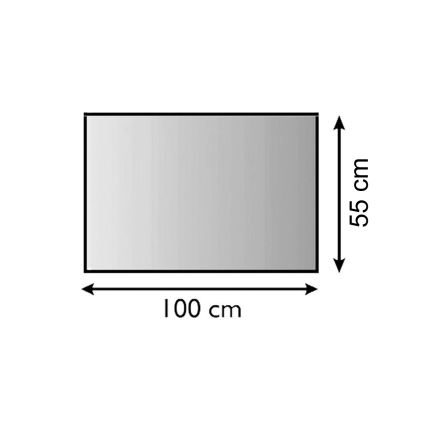 Glas onder de open haard 1000x550x6 mm rechthoek