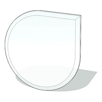 Glas onder de open haard 1100x1100x6 mm Veganistisch logo
