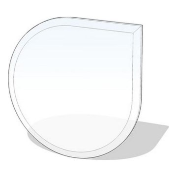 Glas onder de open haard 1100x1100x8 mm Veganistisch logo