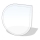 Glas onder de open haard 1100x1100x8 mm Veganistisch logo