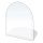 Glas onder de open haard 1200x1000x8 mm halve boog