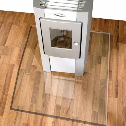 Glas onder de open haard 1200x1000x8 mm rechthoek