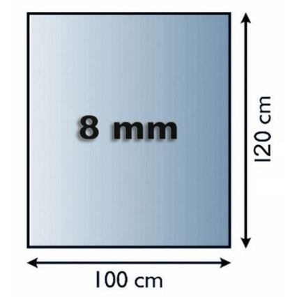 Glas onder de open haard 1200x1000x8 mm rechthoek