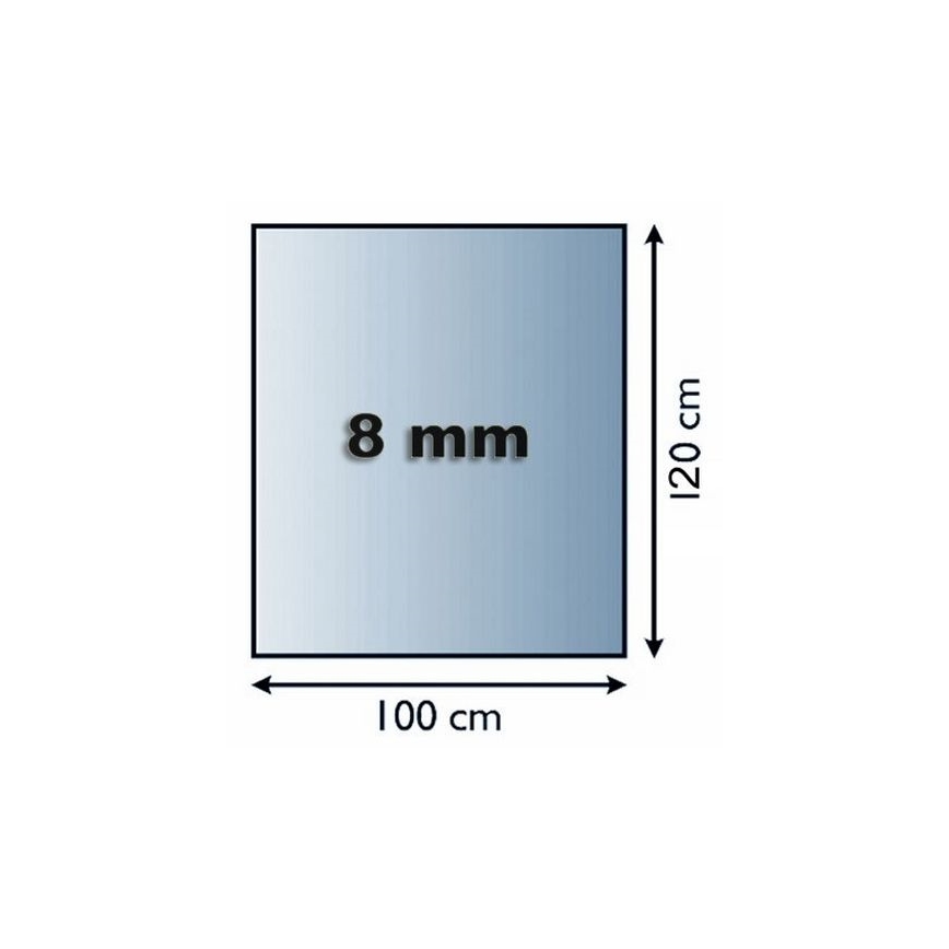 Glas onder de open haard 1200x1000x8 mm rechthoek