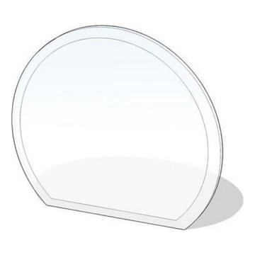 Glas onder de open haard 1200x1050x8 mm halfrond