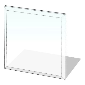 Glas onder de open haard 800x800x8 mm vierhoekig