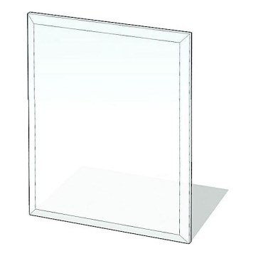 Glas onder de open haard 900x750x8 mm rechthoek