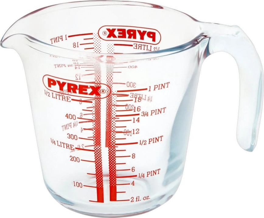 Glazen maatbeker PYREX 0,5 l