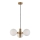 GLOBE hanglamp aan kabel 3xE14/7W/230V, goudkleurig