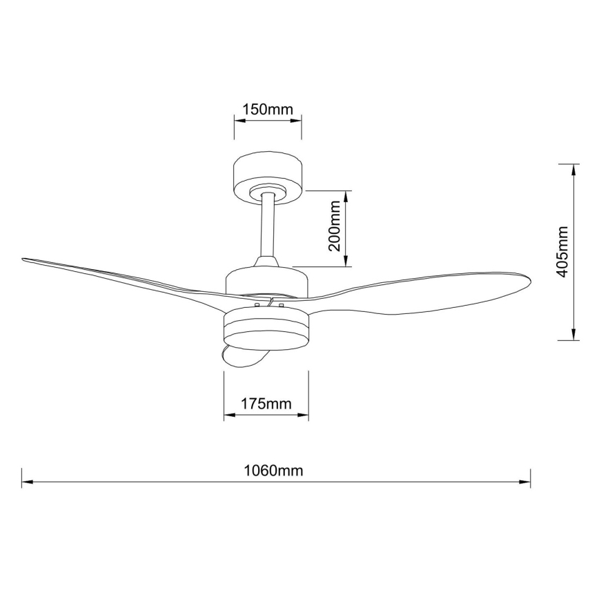 Globo - LED dimbare plafondventilator LED/20W/230V 2700-6500K + afstandsbediening