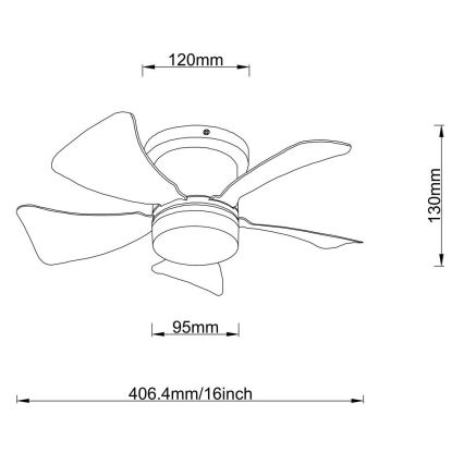 Globo - LED dimbare plafondventilator LED/10W/230V 3000-6500K grijs + afstandsbediening