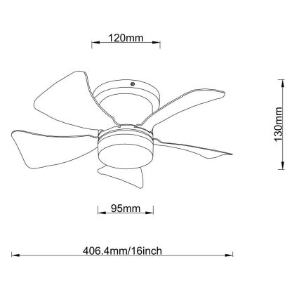 Globo - LED Dimbare plafondventilator LED/10W/230V 3000-6500K bruin + afstandsbediening
