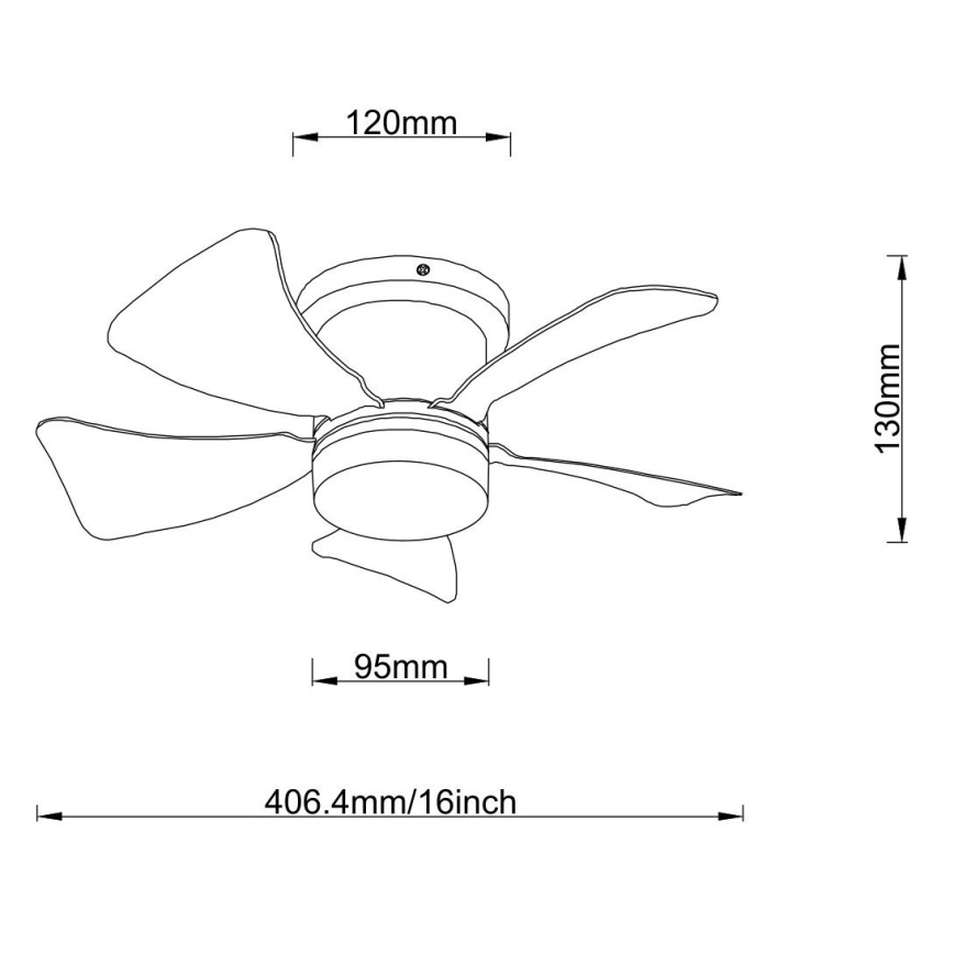 Globo - LED Dimbare plafondventilator LED/10W/230V 3000-6500K bruin + afstandsbediening
