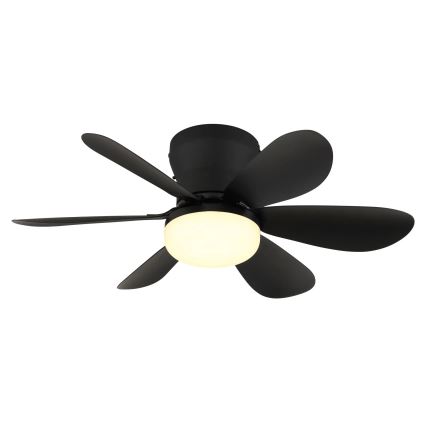 Globo - LED dimbare plafondventilator LED/5W/230V 2700-6500K zwart + afstandsbediening
