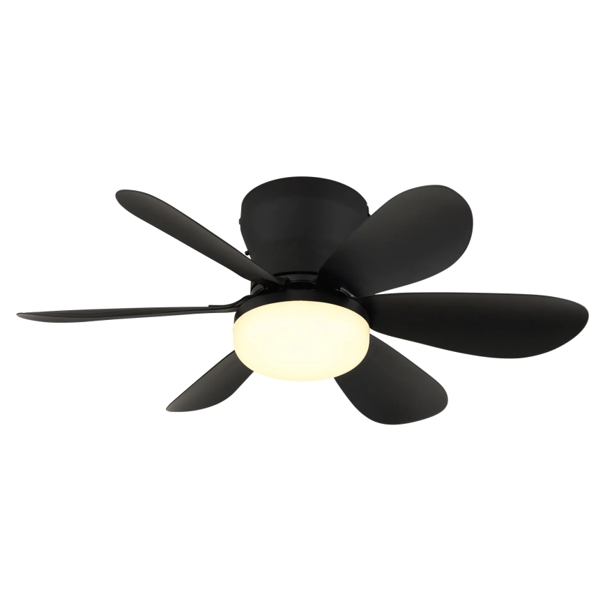 Globo - LED dimbare plafondventilator LED/5W/230V 2700-6500K zwart + afstandsbediening