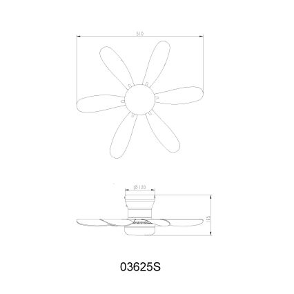 Globo - LED dimbare plafondventilator LED/5W/230V 2700-6500K zwart + afstandsbediening