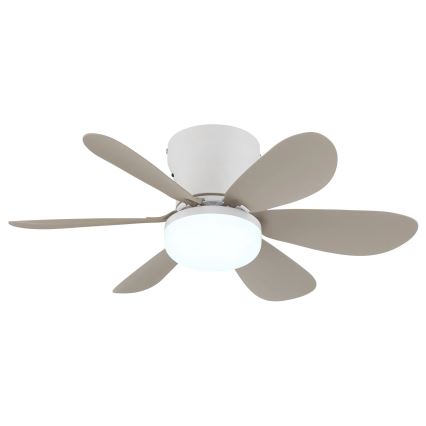 Globo - Dimbare LED-plafondventilator LED/5W/230V 2700-6500K beige + afstandsbediening