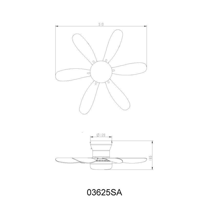 Globo - Dimbare LED-plafondventilator LED/5W/230V 2700-6500K beige + afstandsbediening