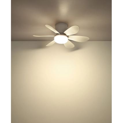 Globo - Dimbare LED-plafondventilator LED/5W/230V 2700-6500K wit + afstandsbediening