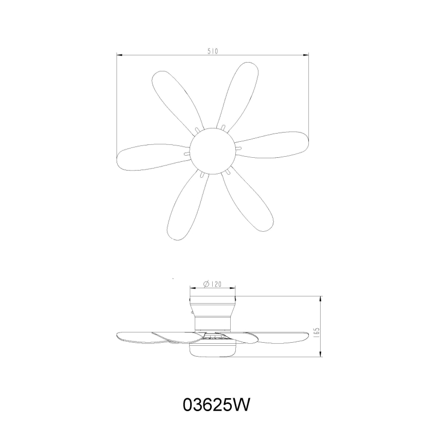 Globo - Dimbare LED-plafondventilator LED/5W/230V 2700-6500K wit + afstandsbediening