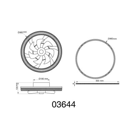 Globo - LED dimbare plafondventilator LED/30W/230V 2700-6000K + afstandsbediening
