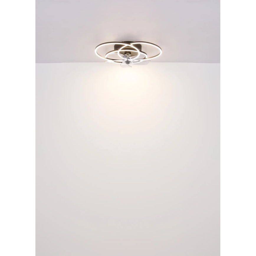 Globo - Dimbare LED-plafondventilator LED/40W/230V 3000-6500K zwart + afstandsbediening