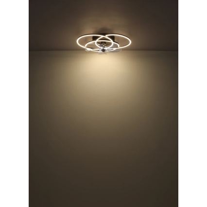 Globo - Dimbare LED-plafondventilator LED/40W/230V 3000-6500K zwart + afstandsbediening
