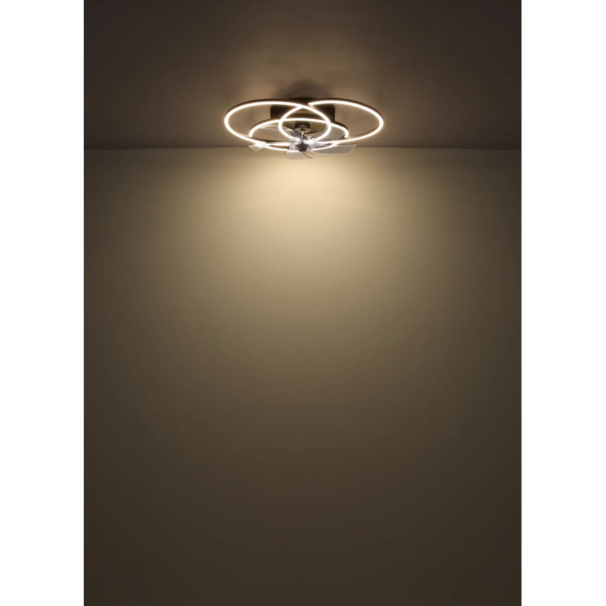 Globo - Dimbare LED-plafondventilator LED/40W/230V 3000-6500K zwart + afstandsbediening
