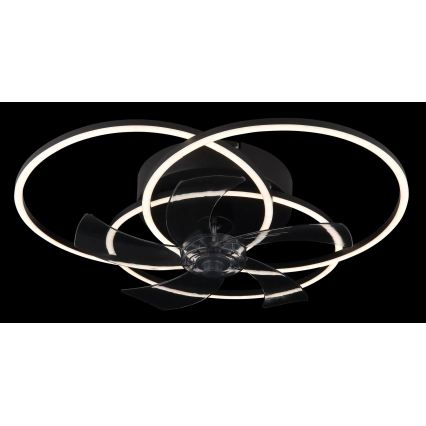 Globo - Dimbare LED-plafondventilator LED/40W/230V 3000-6500K zwart + afstandsbediening