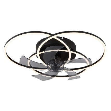 Globo - Dimbare LED-plafondventilator LED/40W/230V 3000-6500K zwart + afstandsbediening