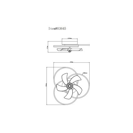 Globo - Dimbare LED-plafondventilator LED/40W/230V 3000-6500K zwart + afstandsbediening