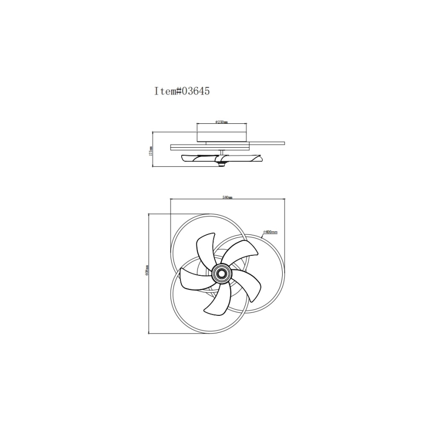 Globo - Dimbare LED-plafondventilator LED/40W/230V 3000-6500K zwart + afstandsbediening