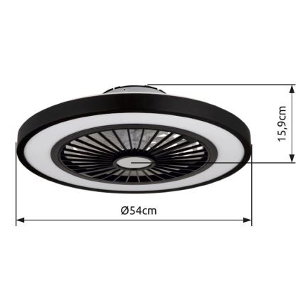 Globo - LED dimbare plafondventilator LED/45W/230V 3000-6500K + afstandsbediening