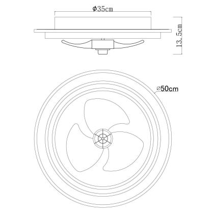 Globo - dimbare LED-plafondventilator LED/32W/230V 2700-6500K + afstandsbediening