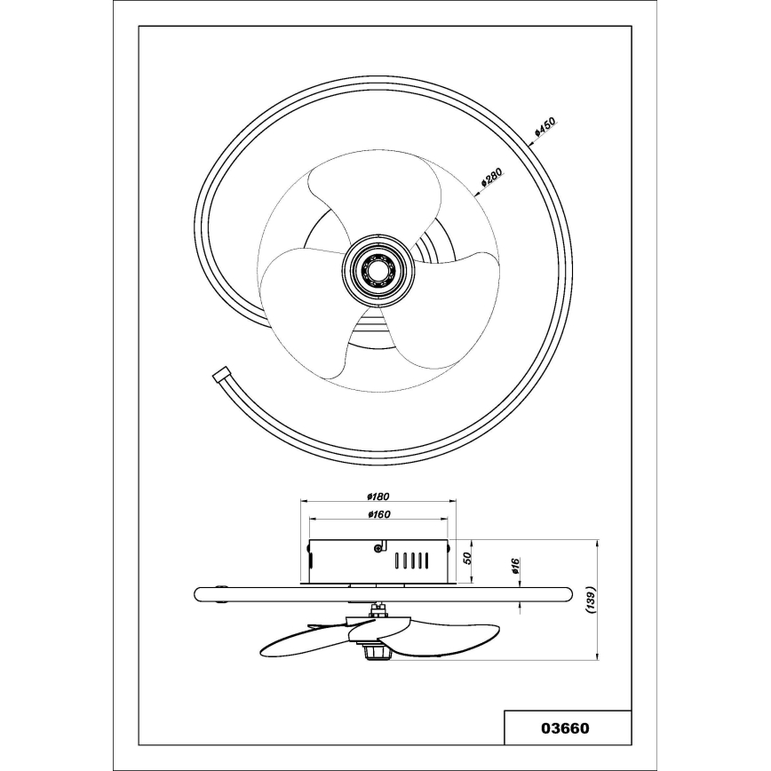 Globo - LED dimbare plafondventilator LED/30W/230V 2700-6500K + afstandsbediening