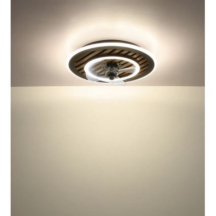 Globo - LED-dimbare plafondventilator LED/36W/230V 2700-6000K zwart + afstandsbediening