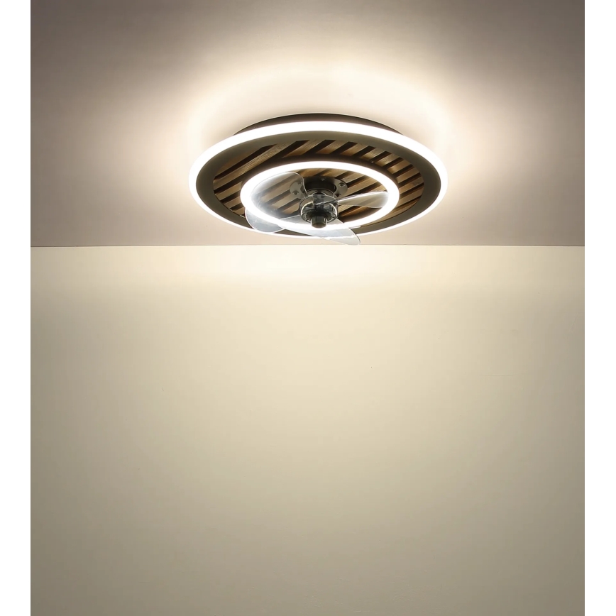 Globo - LED-dimbare plafondventilator LED/36W/230V 2700-6000K zwart + afstandsbediening
