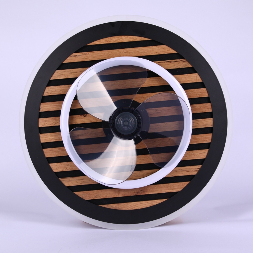 Globo - LED-dimbare plafondventilator LED/36W/230V 2700-6000K zwart + afstandsbediening