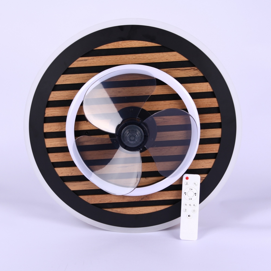 Globo - LED-dimbare plafondventilator LED/36W/230V 2700-6000K zwart + afstandsbediening