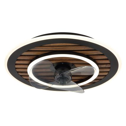 Globo - LED-dimbare plafondventilator LED/36W/230V 2700-6000K zwart + afstandsbediening