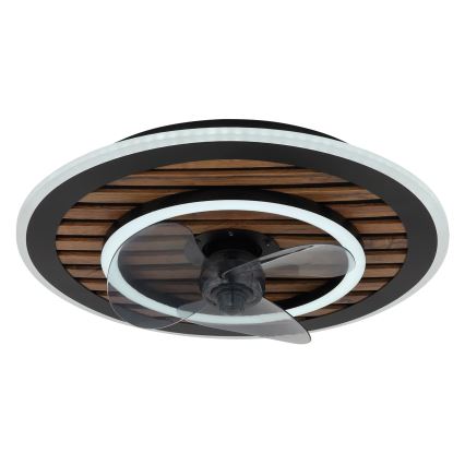 Globo - LED-dimbare plafondventilator LED/36W/230V 2700-6000K zwart + afstandsbediening