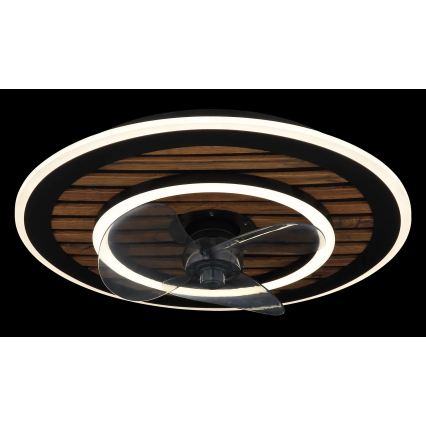 Globo - LED-dimbare plafondventilator LED/36W/230V 2700-6000K zwart + afstandsbediening