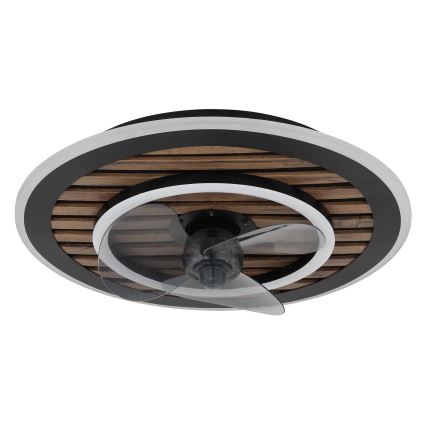 Globo - LED-dimbare plafondventilator LED/36W/230V 2700-6000K zwart + afstandsbediening