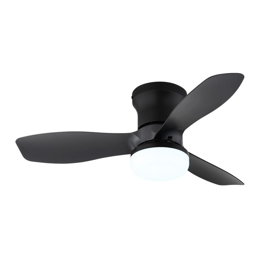 Globo - Dimbare plafondventilator met LED/15W/230V 2700-6500K zwart + afstandsbediening
