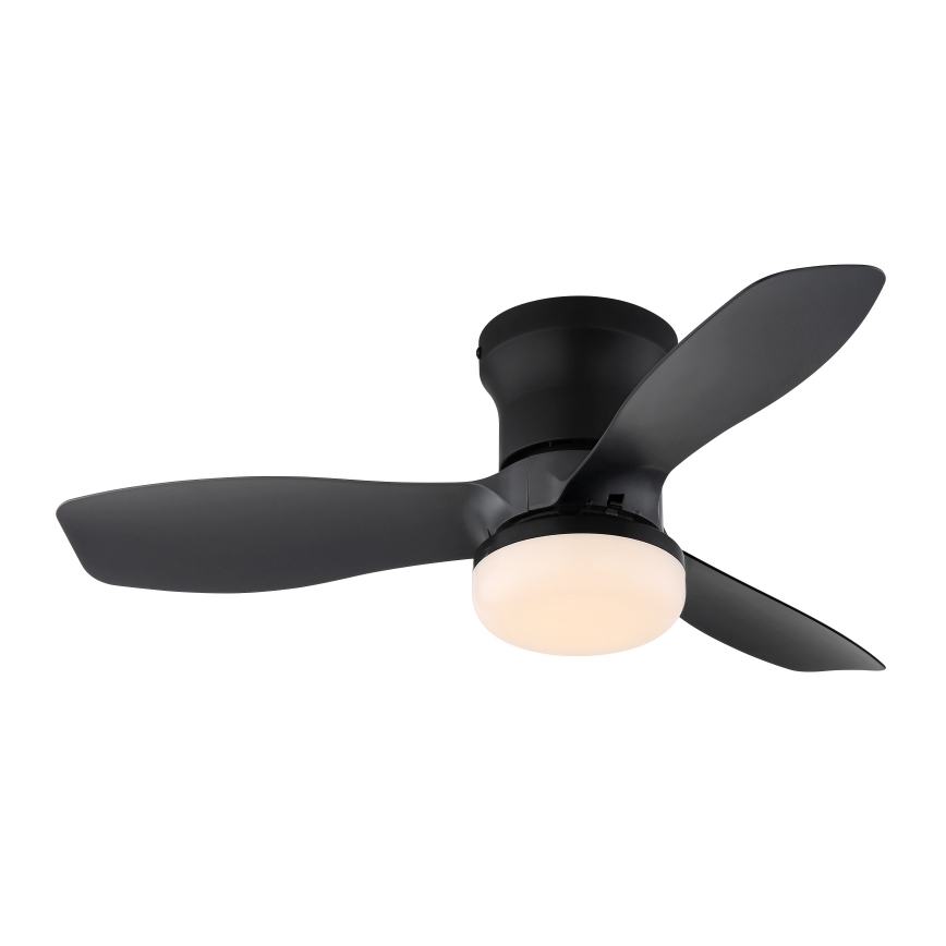 Globo - Dimbare plafondventilator met LED/15W/230V 2700-6500K zwart + afstandsbediening