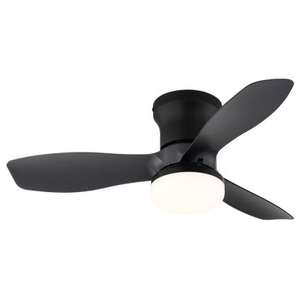 Globo - Dimbare plafondventilator met LED/15W/230V 2700-6500K zwart + afstandsbediening