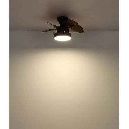 Globo - LED dimbare plafondventilator LED/22W/230V 3000/4500/6000K bruin + afstandsbediening