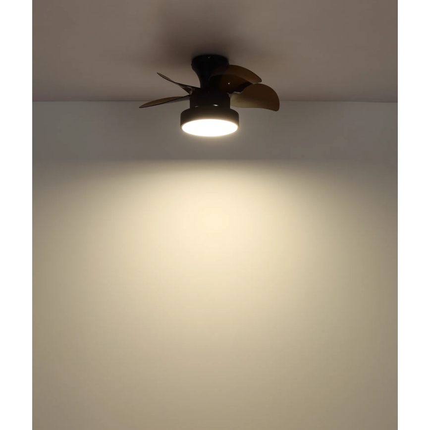 Globo - LED dimbare plafondventilator LED/22W/230V 3000/4500/6000K bruin + afstandsbediening